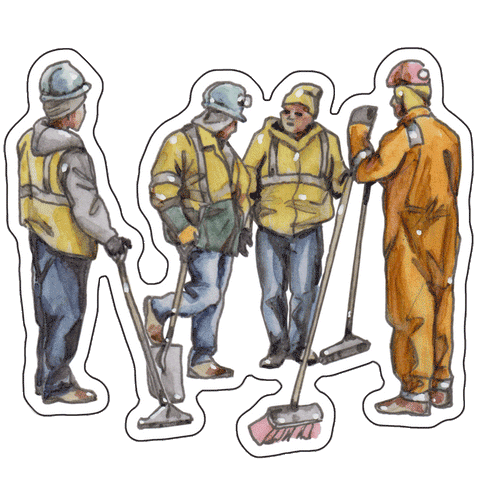 Road workers people